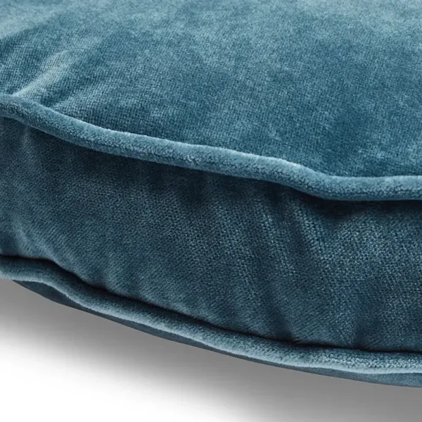 Claire 16x16 Disc Pillow, Teal Velvet