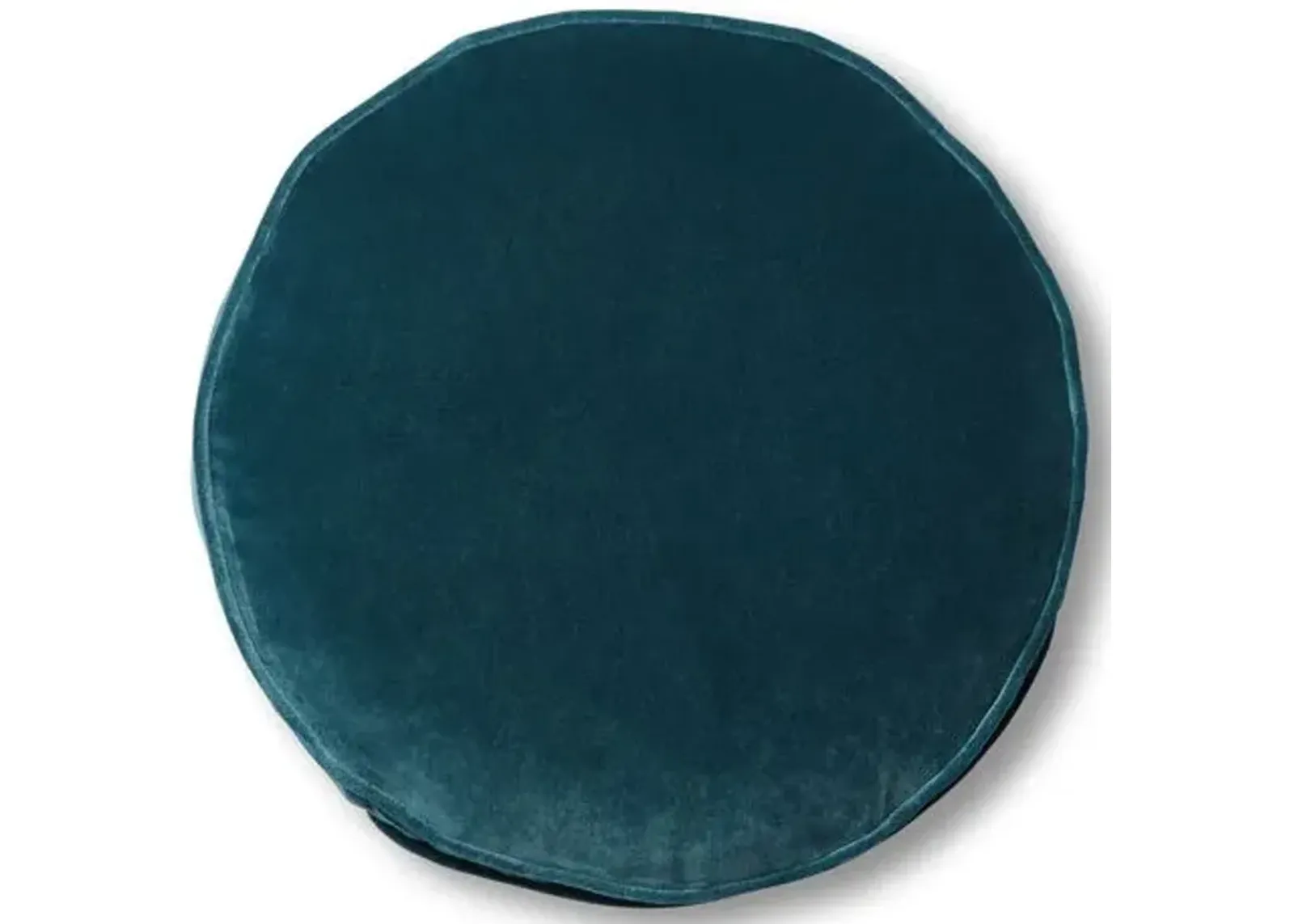 Claire 16x16 Disc Pillow - Teal Velvet