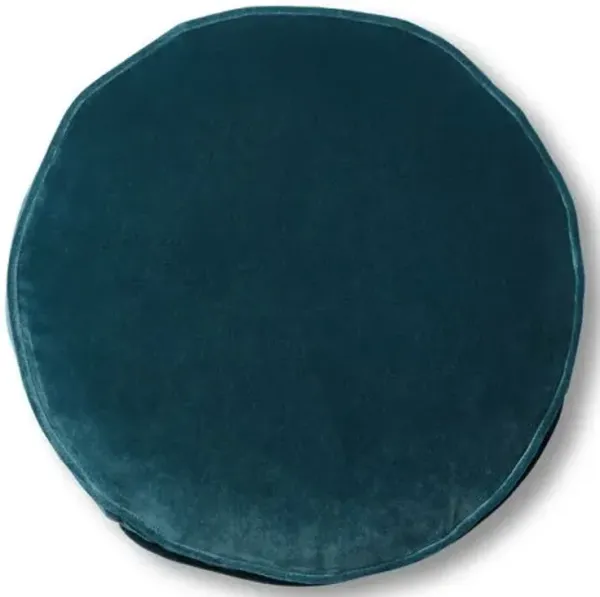 Claire 16x16 Disc Pillow - Teal Velvet