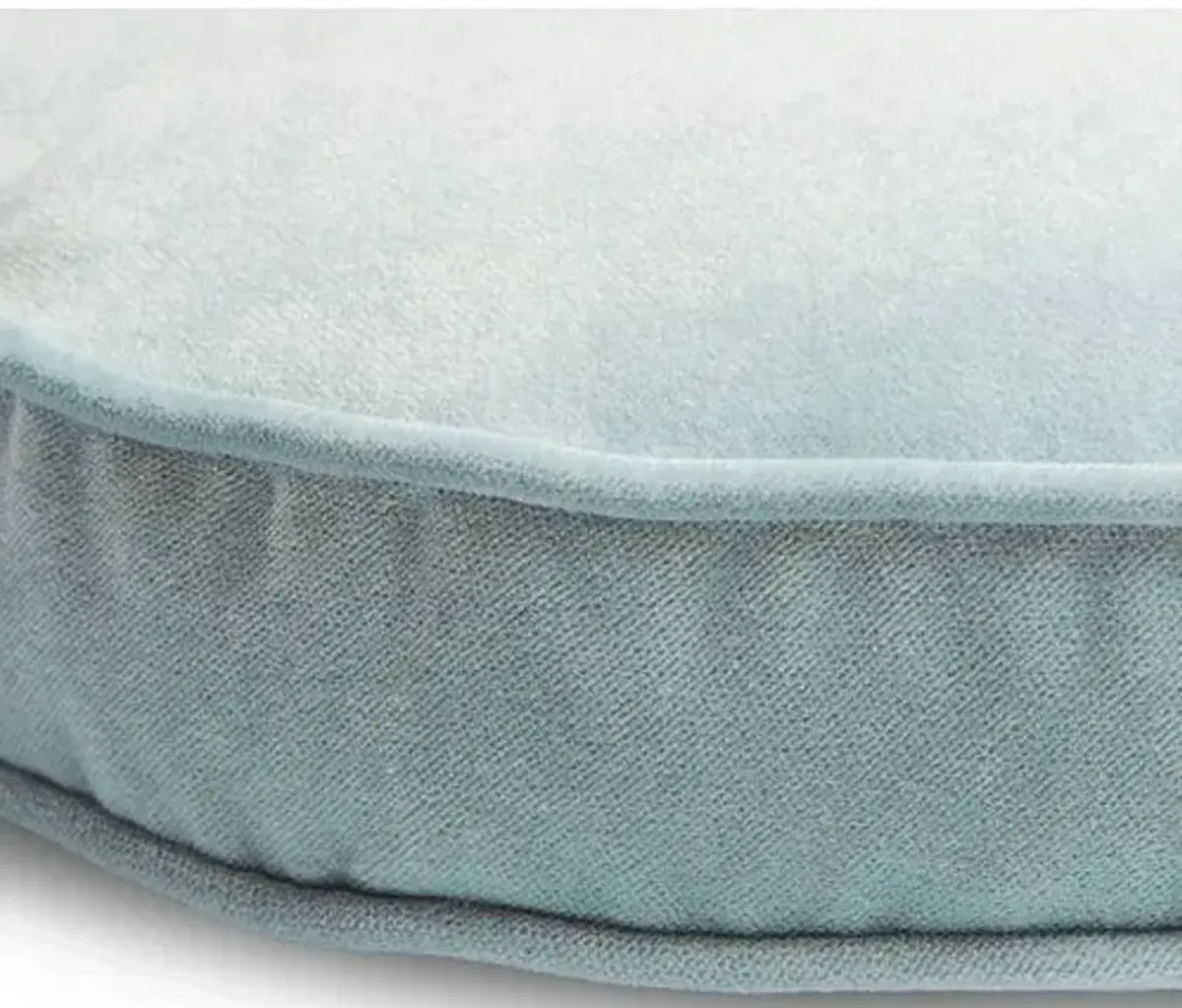 Claire 16x16 Disc Pillow - Sky Blue Velvet