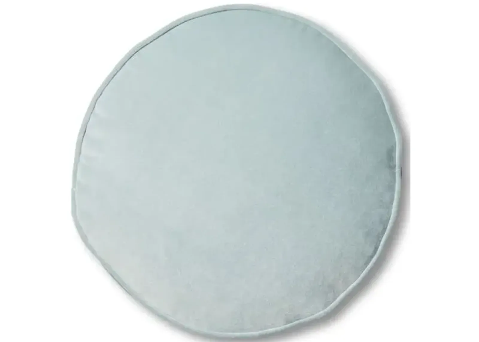 Claire 16x16 Disc Pillow - Sky Blue Velvet