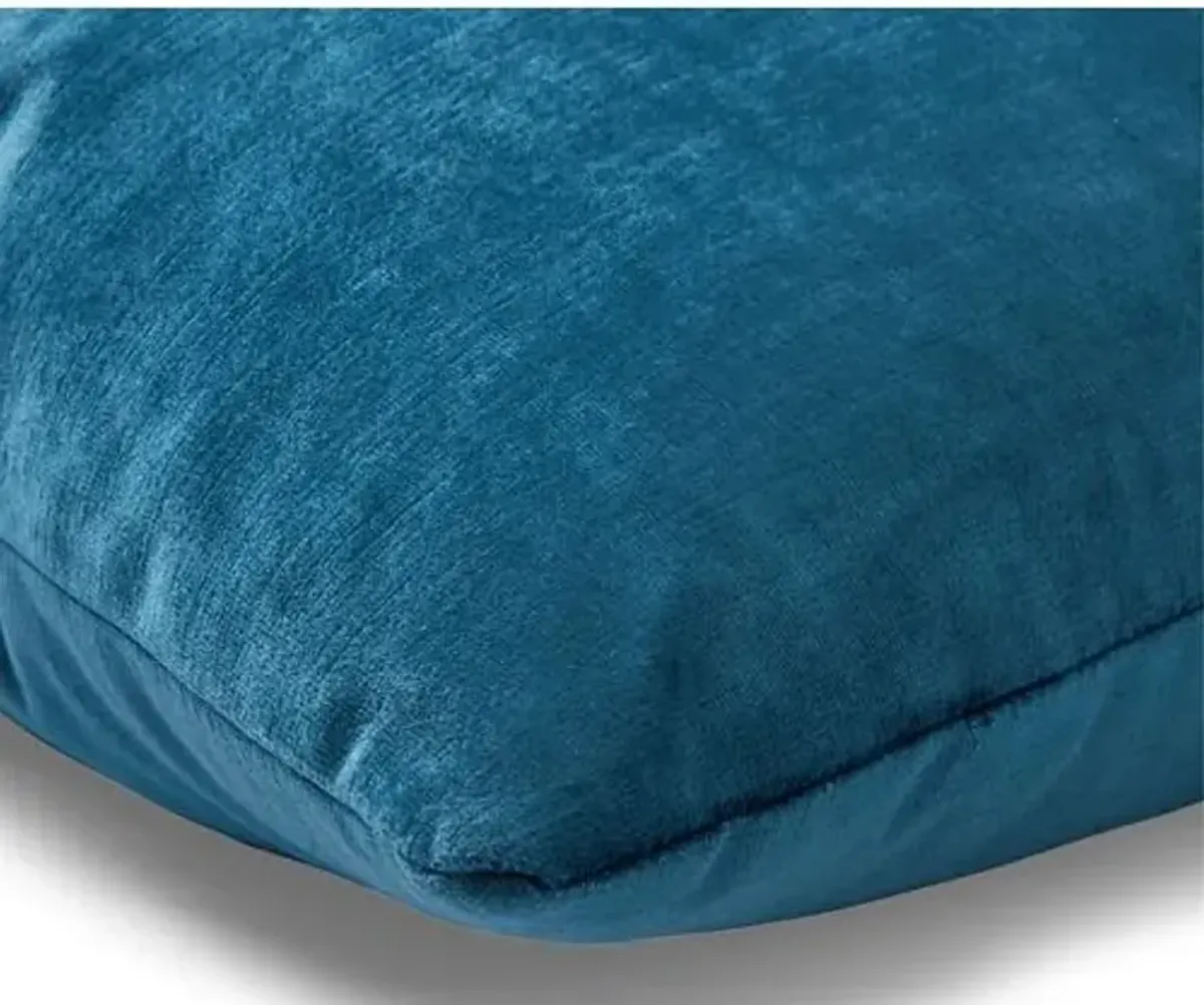 Hazel Pillow - Prussian Blue Velvet