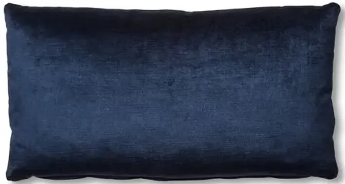 Ada Long Lumbar Pillow - Midnight Velvet