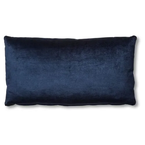 Ada Long Lumbar Pillow - Midnight Velvet