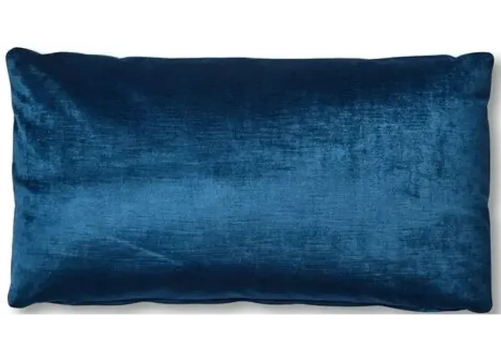 Ada Long Lumbar Pillow - Prussian Blue Velvet