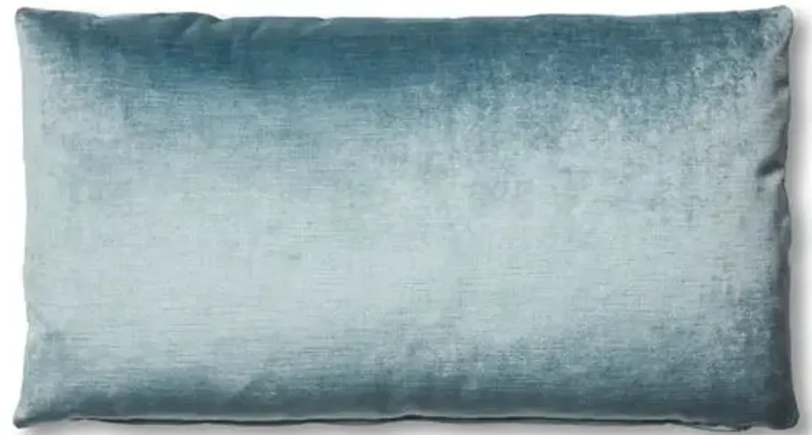 Ada Long Lumbar Pillow - Denim Blue Velvet