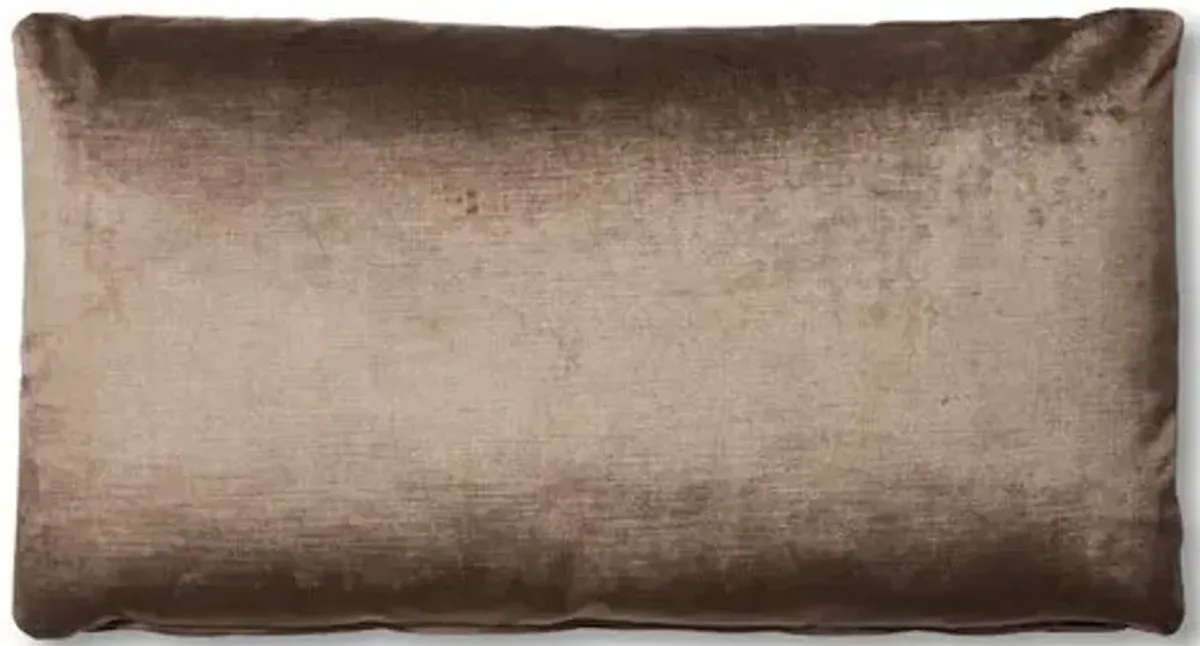 Ada Long Lumbar Pillow - Sky Gray Velvet