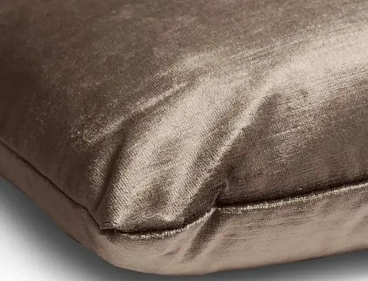 Ada Long Lumbar Pillow - Sky Gray Velvet