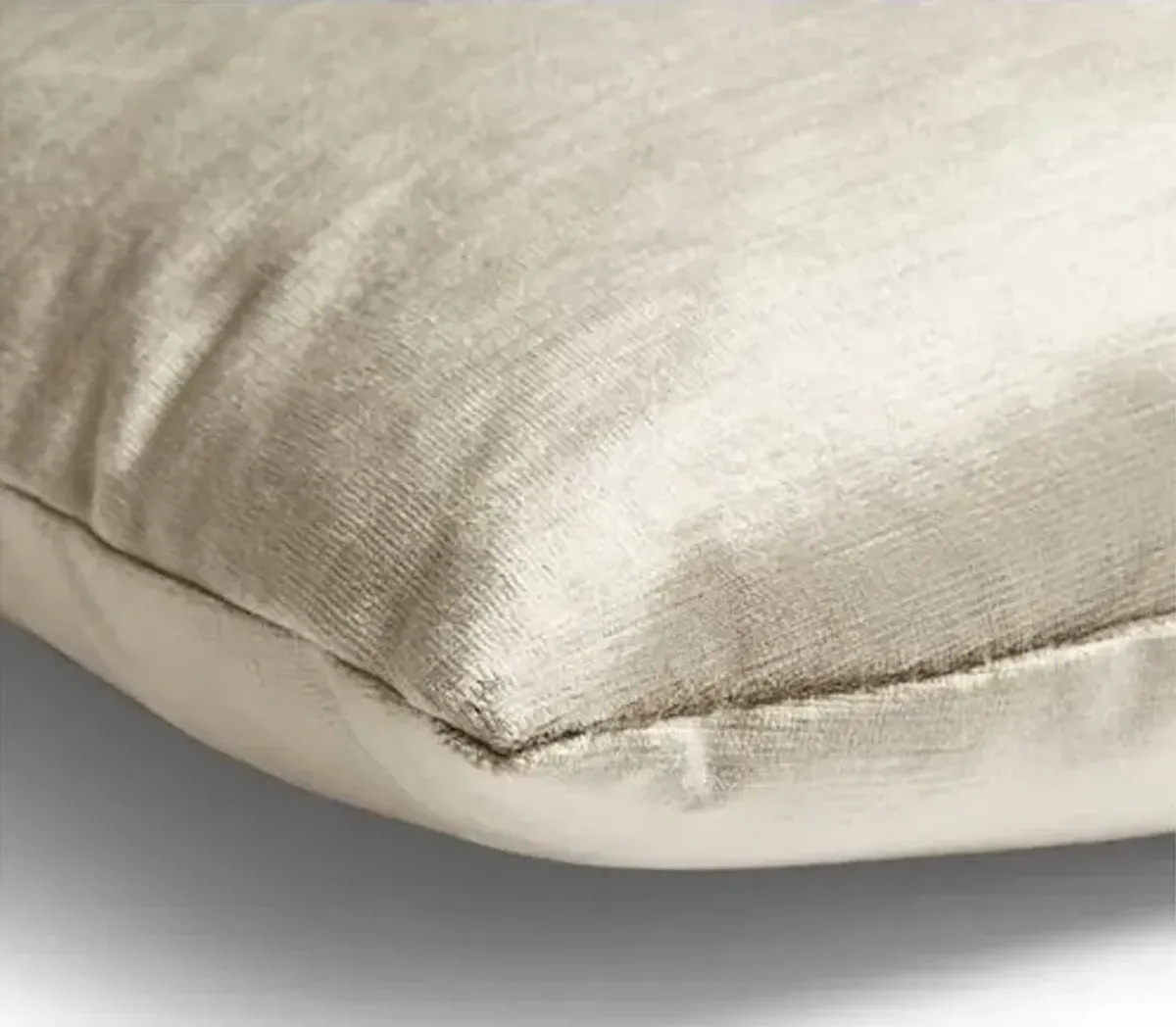 Ada Long Lumbar Pillow - Silver-Gray Velvet