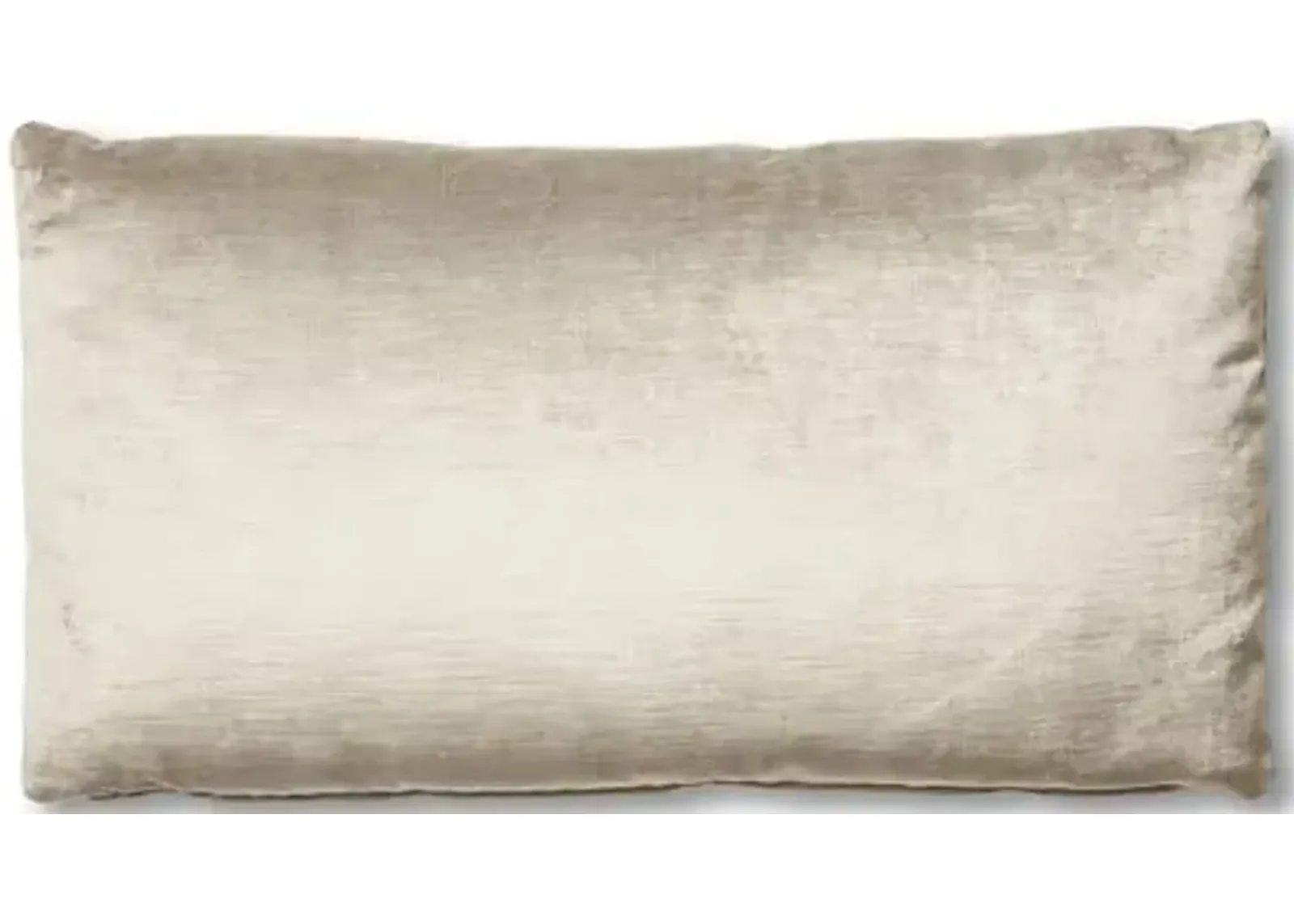 Ada Long Lumbar Pillow - Silver-Gray Velvet