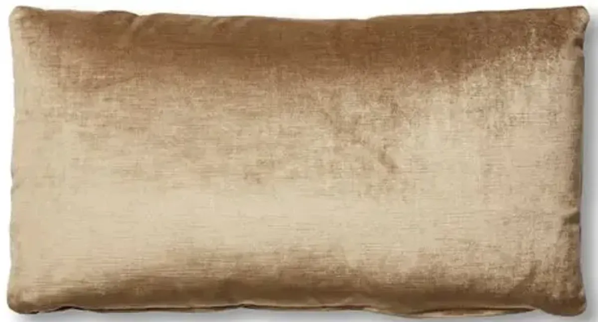 Ada Long Lumbar Pillow - Putty Velvet