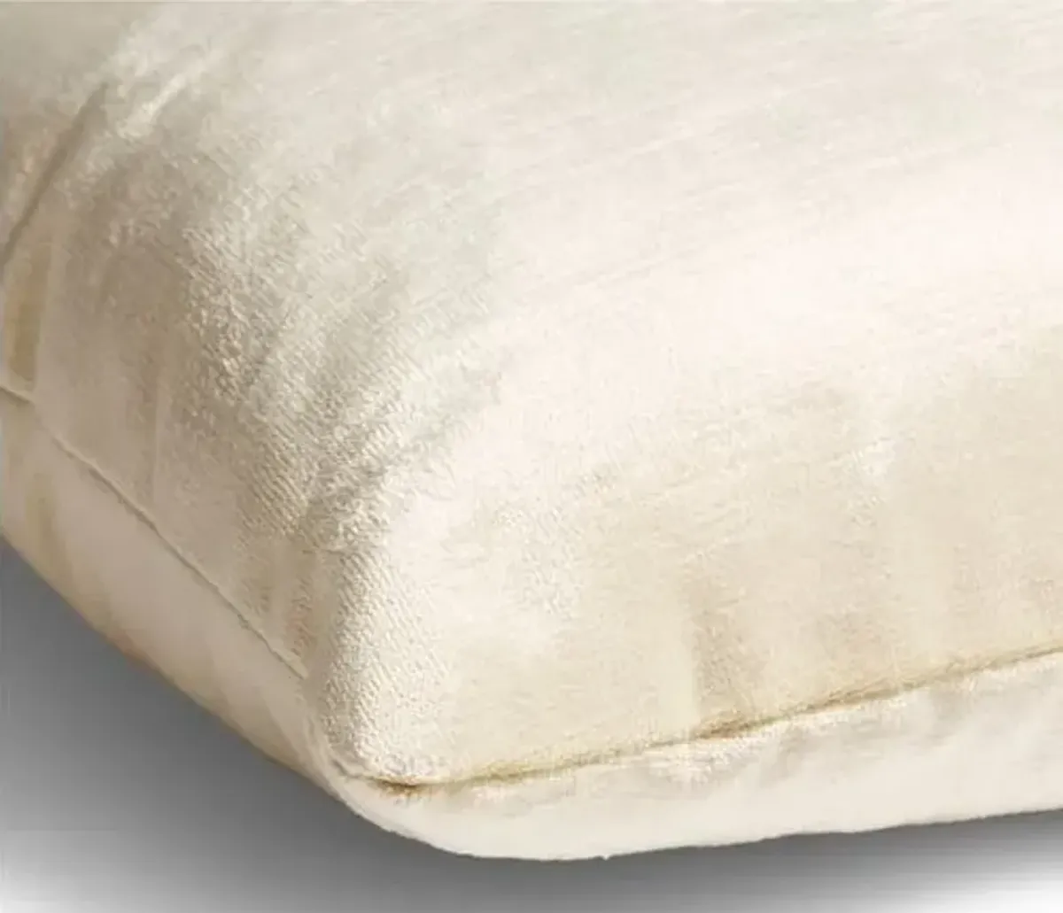 Ada Long Lumbar Pillow - Oyster Velvet