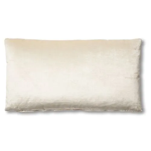 Ada Long Lumbar Pillow - Oyster Velvet