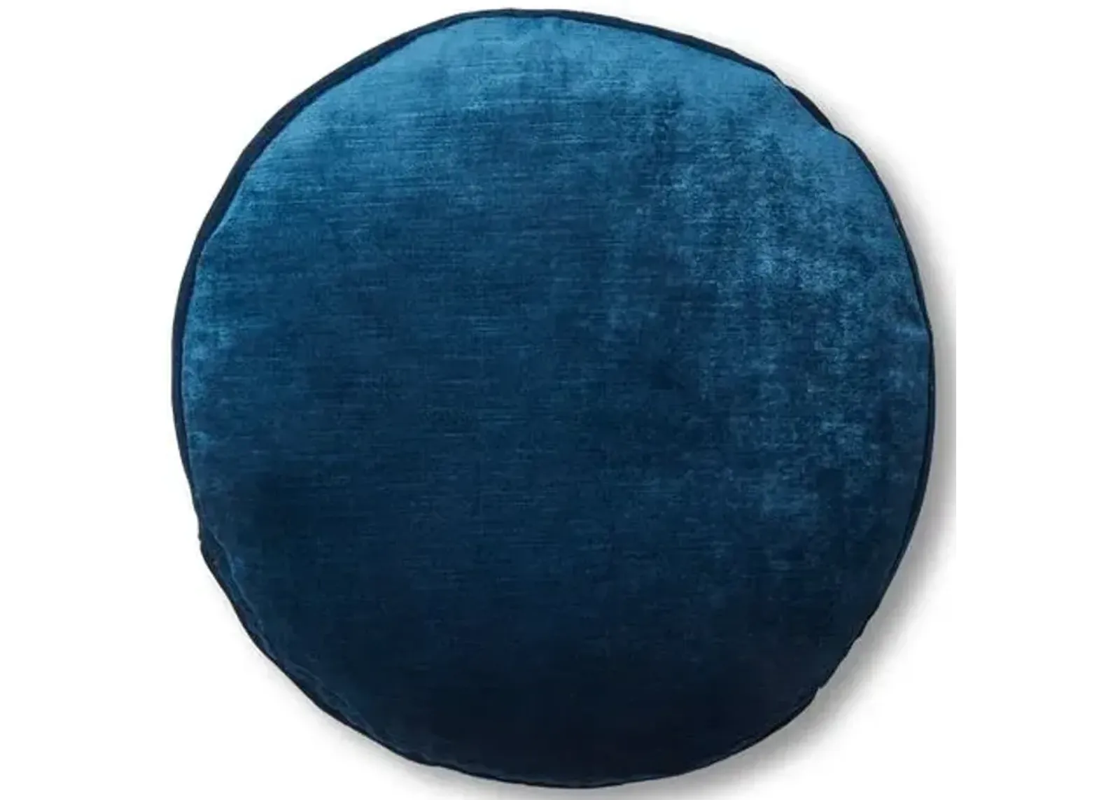 Claire 16x16 Disc Pillow - Prussian Blue Velvet