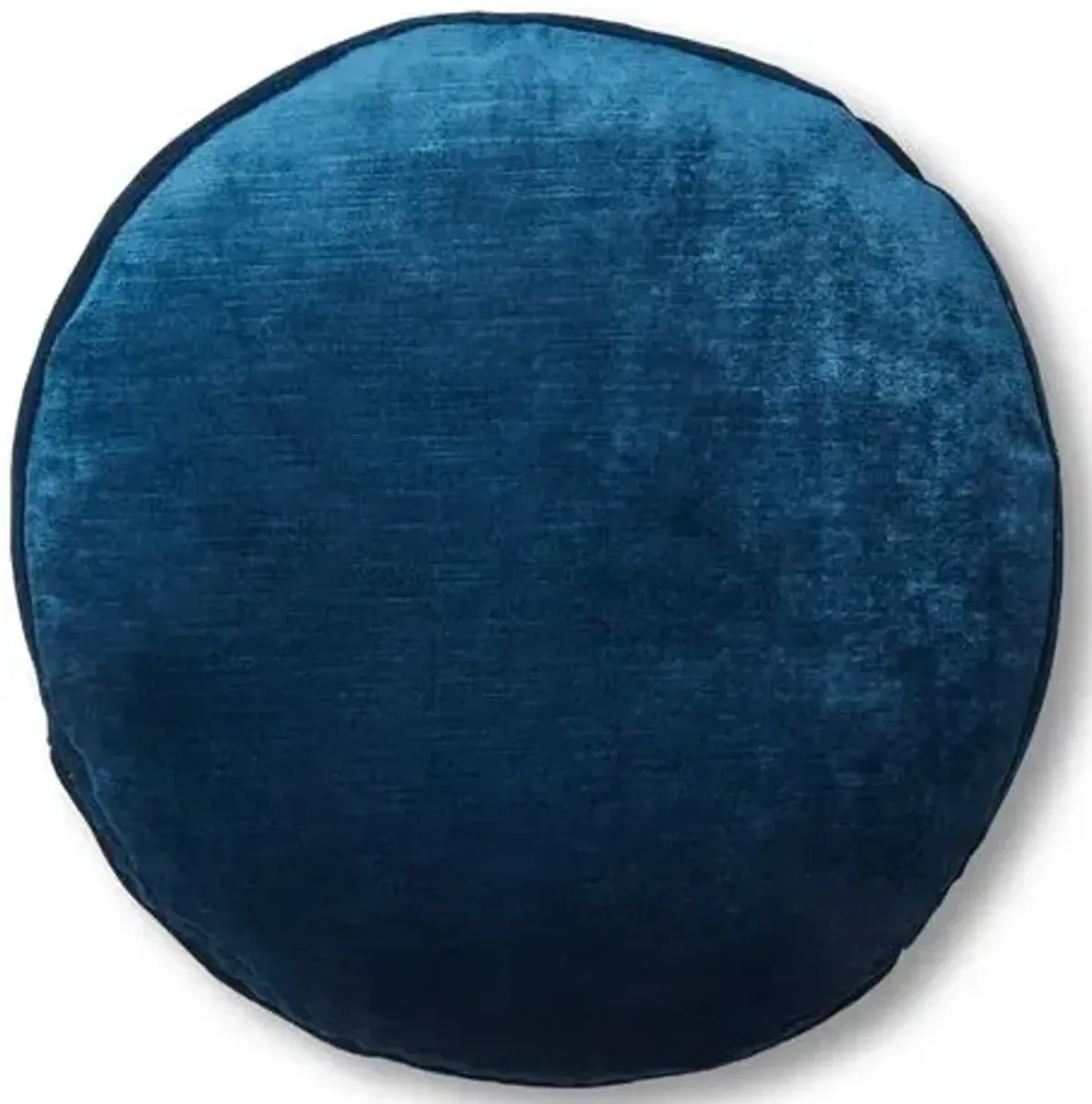 Claire 16x16 Disc Pillow - Prussian Blue Velvet