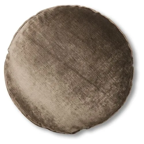 Claire 16x16 Disc Pillow - Sky Gray Velvet