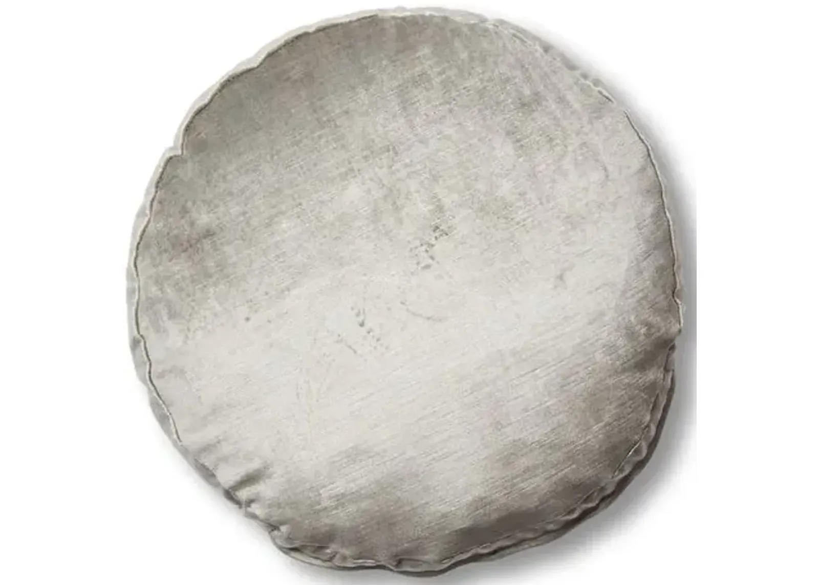 Claire 16x16 Disc Pillow - Silver-Gray Velvet