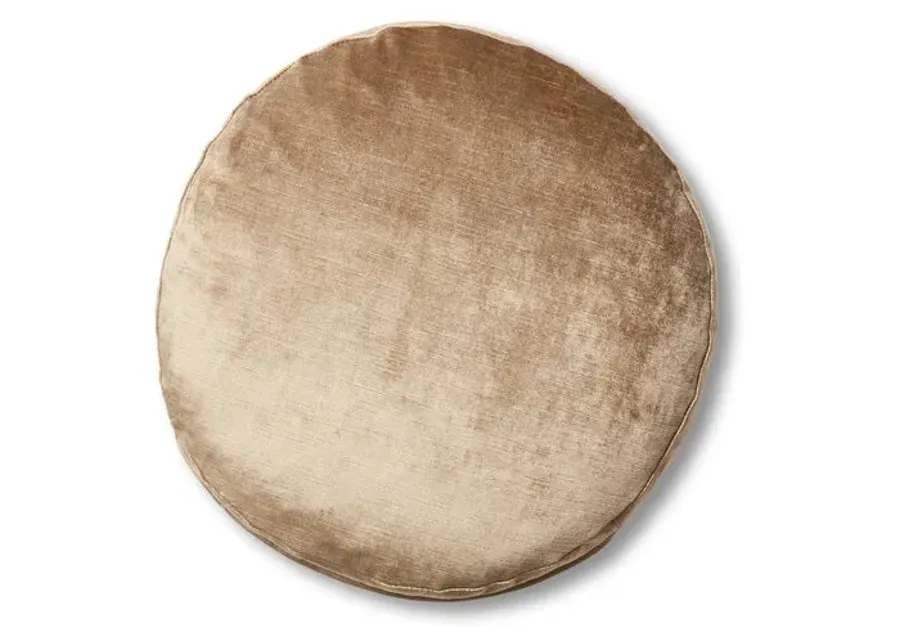 Claire 16x16 Disc Pillow - Putty Velvet