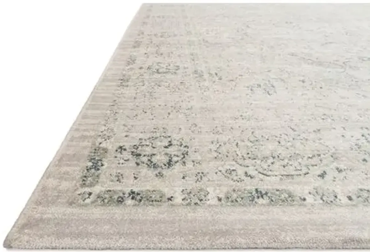 Lenu Rug - Stone/Blue - Gray - Gray