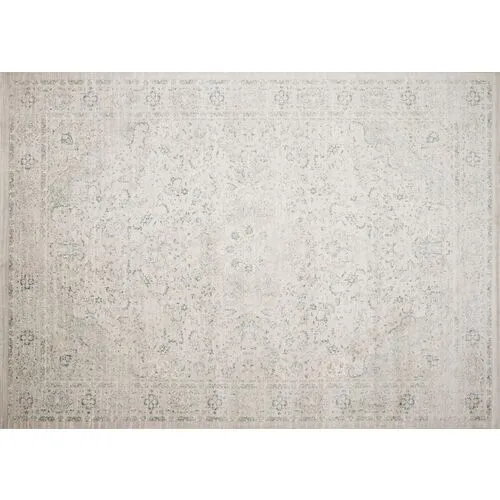 Lenu Rug - Stone/Blue - Gray - Gray