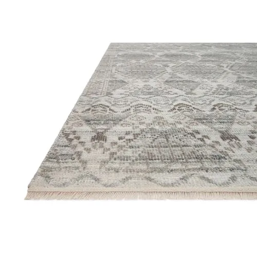 Eurydice Hand-Knotted Rug - Stone - Gray - Gray