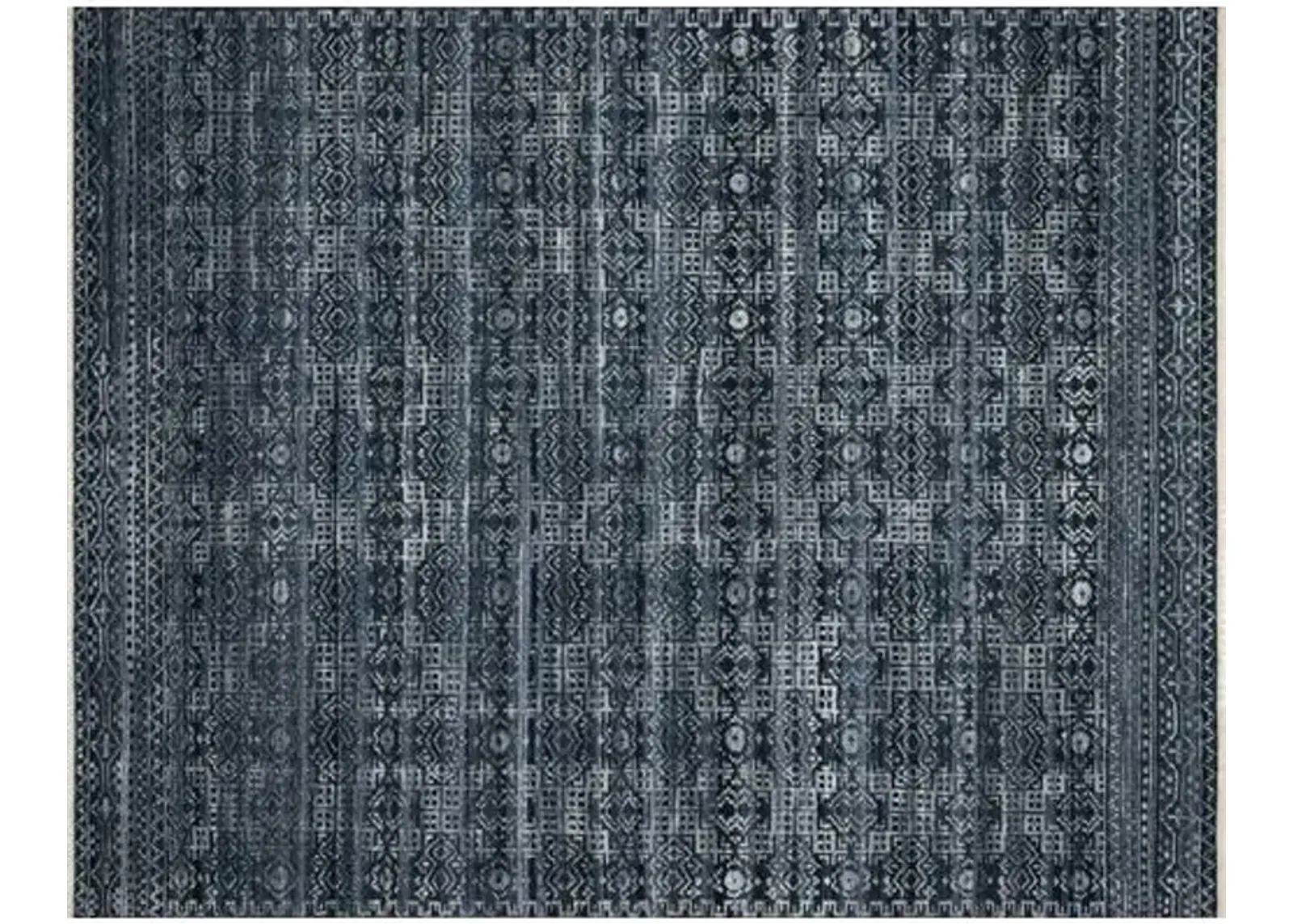 Spring Hand-Knotted Rug - Ink - Blue - Blue