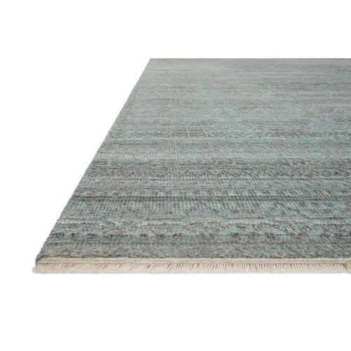 Spring Hand-Knotted Rug - Ocean/Smoke - Blue - Blue