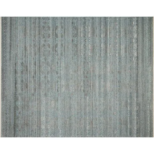 Spring Hand-Knotted Rug - Ocean/Smoke - Blue - Blue