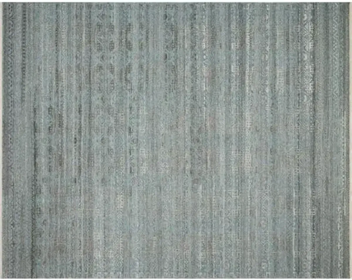 Spring Hand-Knotted Rug - Ocean/Smoke - Blue - Blue