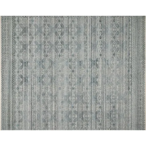 Spring Hand-Knotted Rug - Turquoise/Gray - Gray