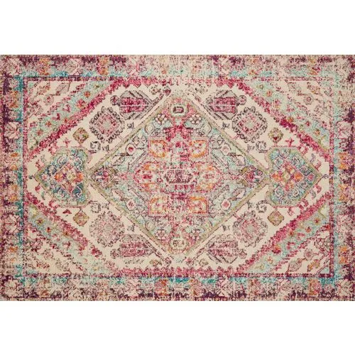 Coates Rug - Aqua/Pink - Pink