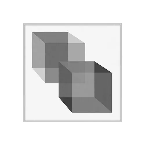 Grayscale Geometric I - Silver