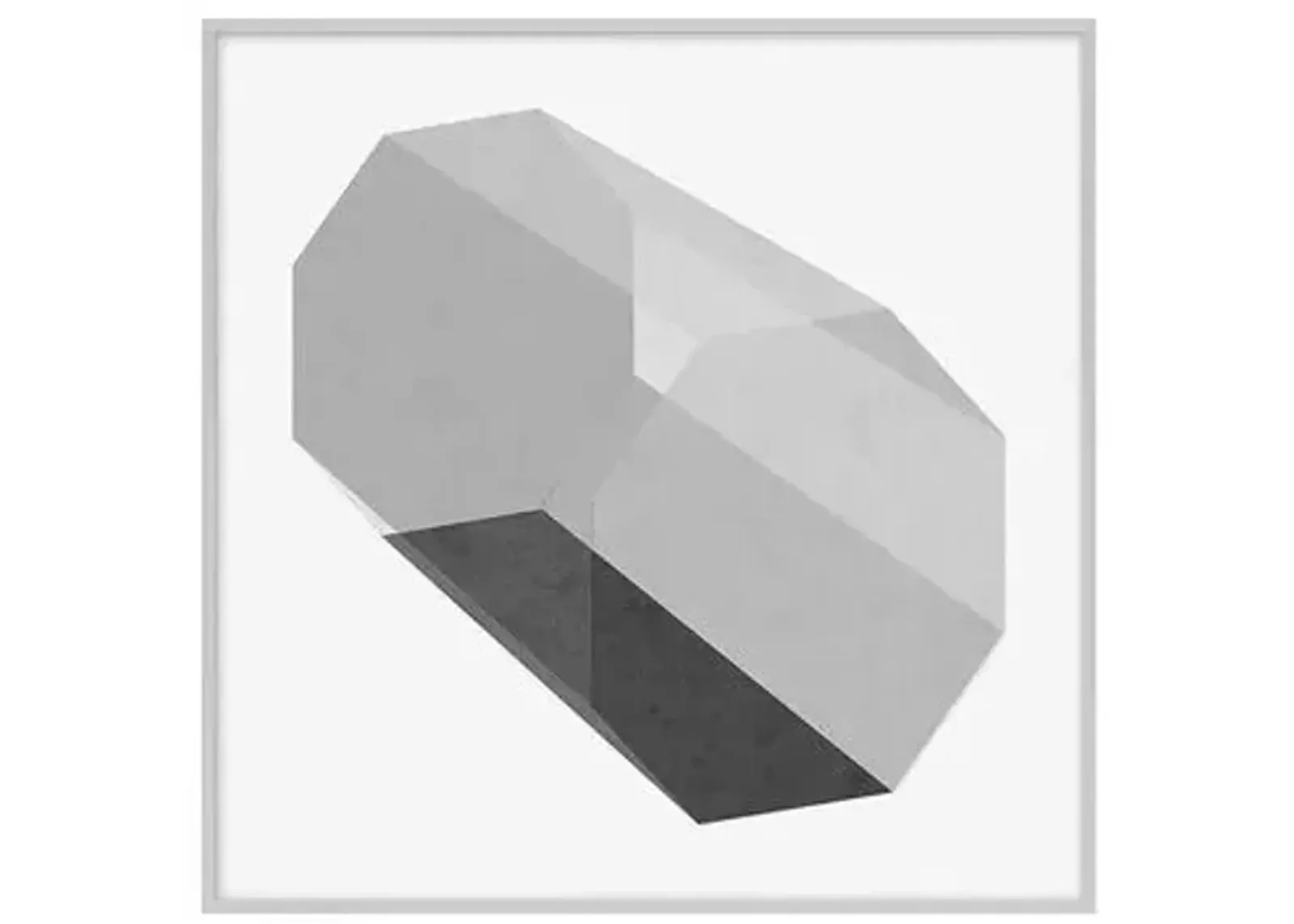 Grayscale Geometric V - Silver