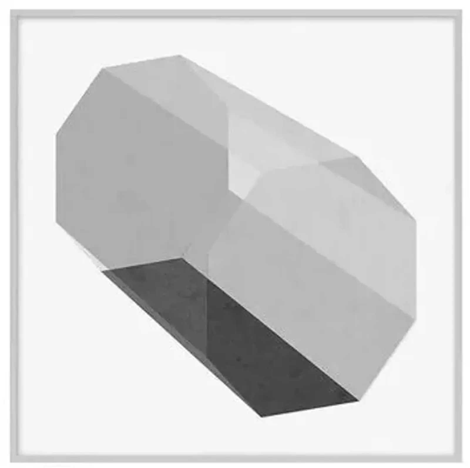 Grayscale Geometric V - Silver