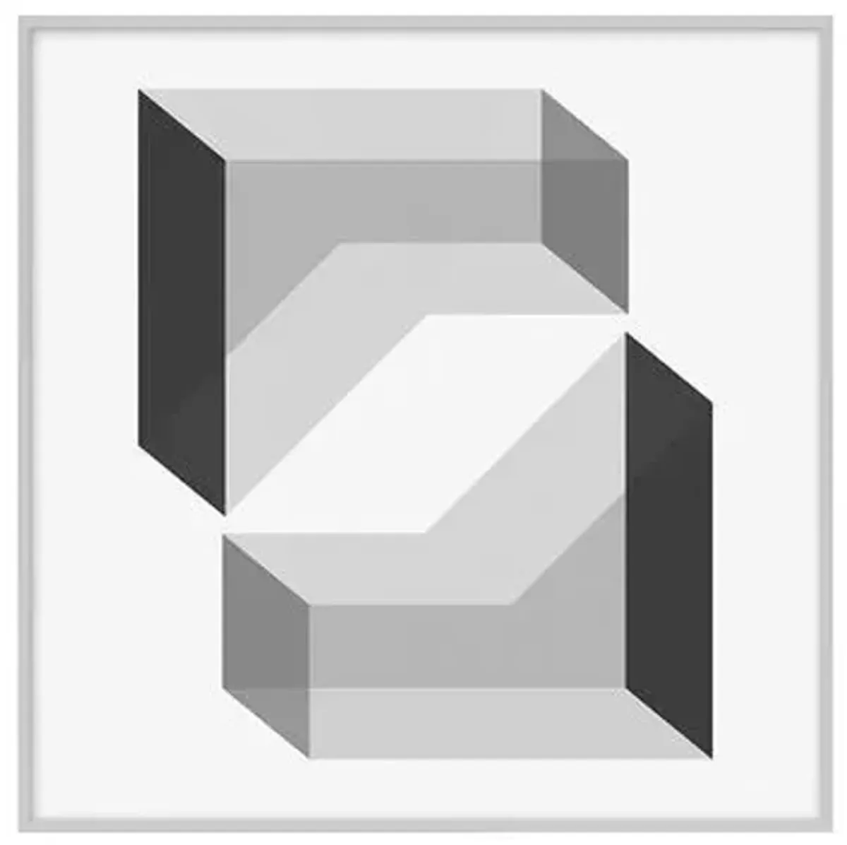 Grayscale Geometric XVII - Silver