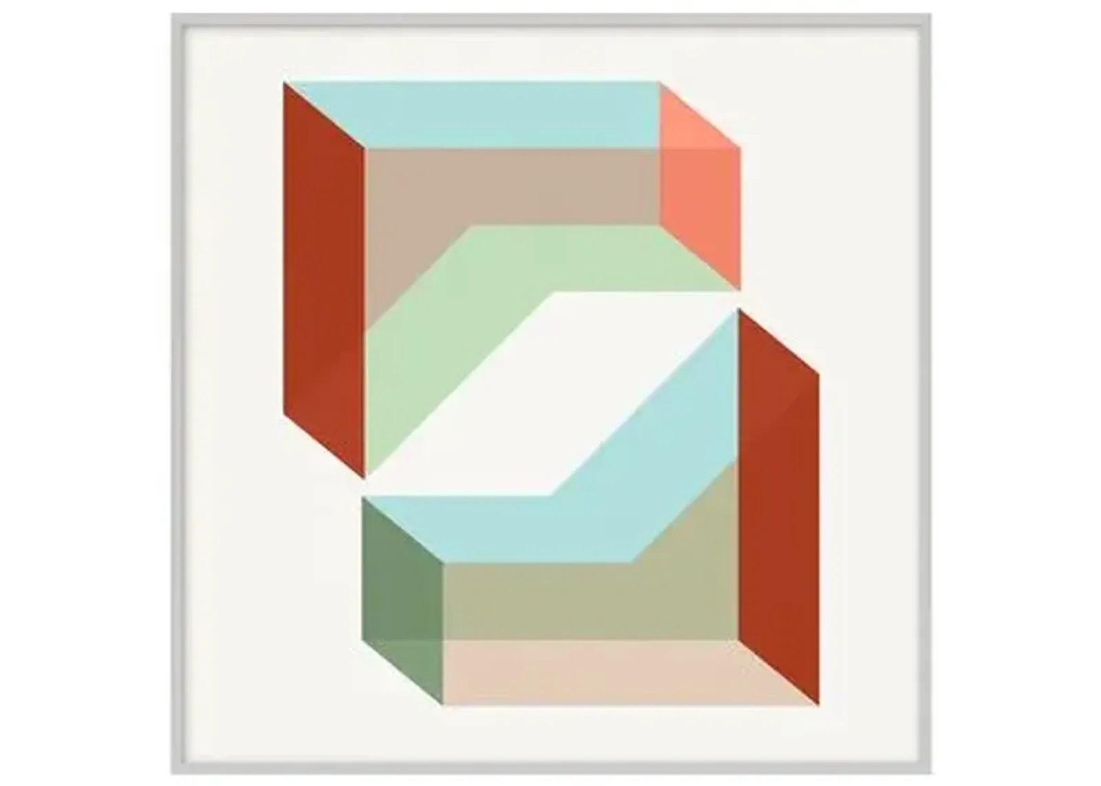 Pastel Geometric XVII - Silver