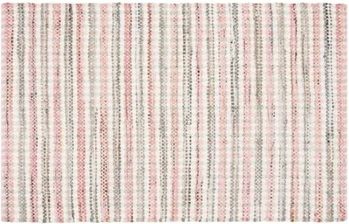 Locklyn Flat-Weave Rug - Pink - Pink