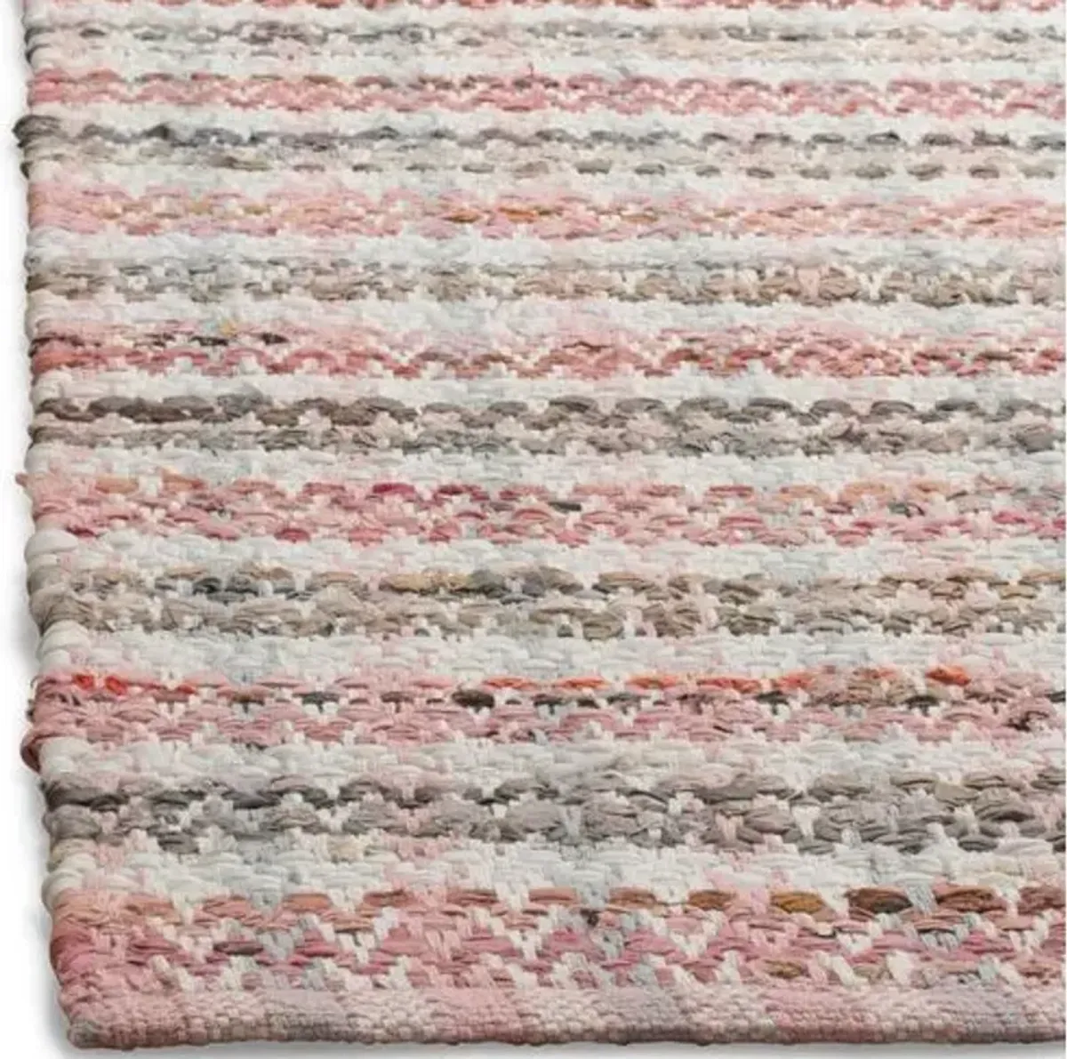 Locklyn Flat-Weave Rug - Pink - Pink