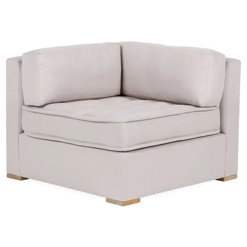 Lane Tufted Corner Chair - Gray