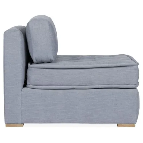 Lane Tufted Slipper Chair - Blue