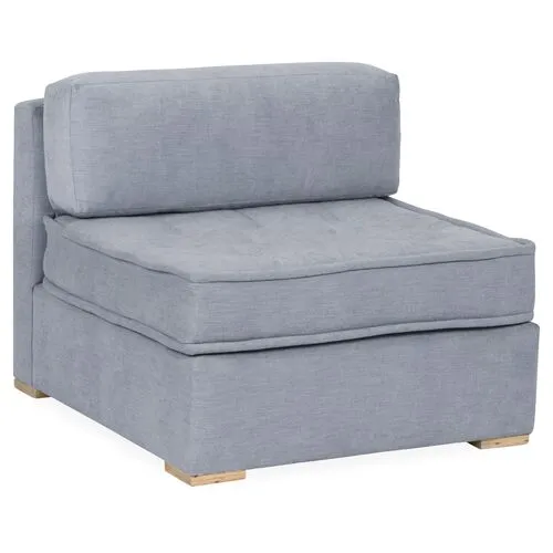 Lane Tufted Slipper Chair - Blue