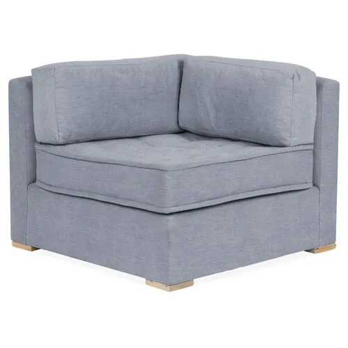 Lane Tufted Corner Chair - Blue