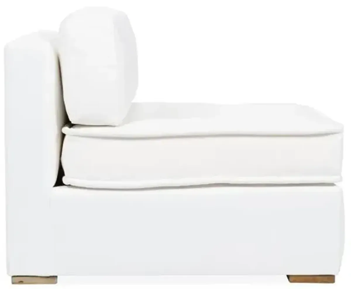 Lane Tufted Slipper Chair - White