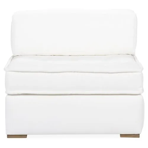 Lane Tufted Slipper Chair - White