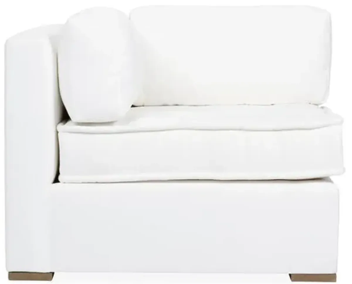 Lane Tufted Corner Chair - White