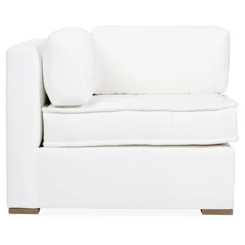 Lane Tufted Corner Chair - White