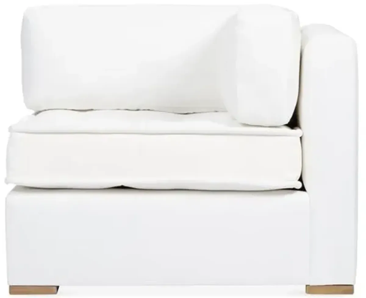 Lane Tufted Corner Chair - White