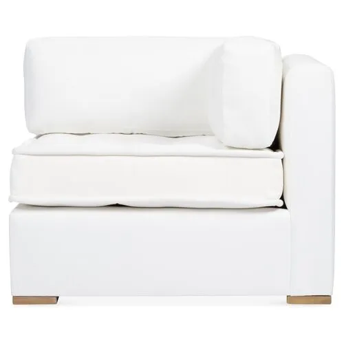 Lane Tufted Corner Chair - White