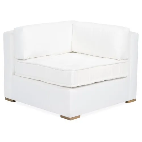 Lane Tufted Corner Chair - White