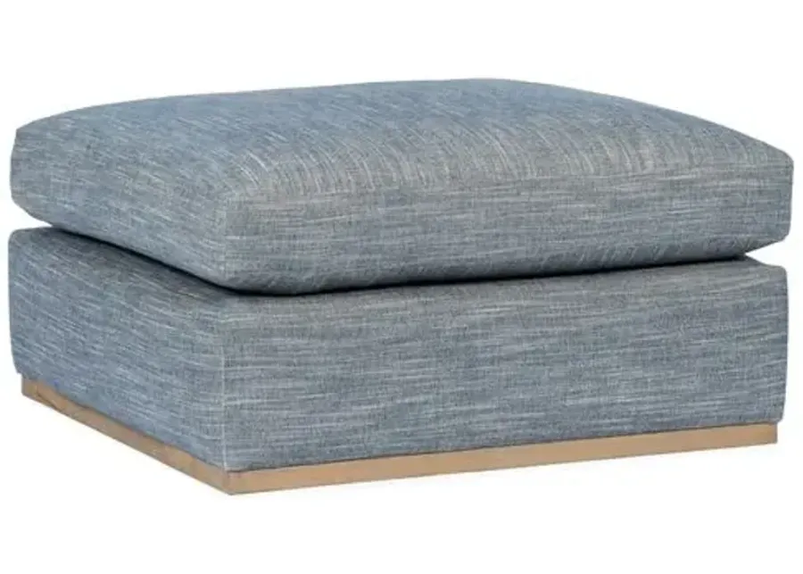 Pratt Crypton Ottoman - Blue